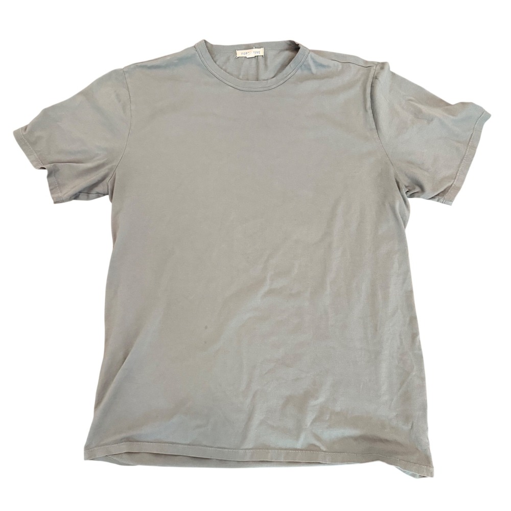 Forty Five Supima Crew Tee Mens XL Sage Green Short Sleeve Tailored Fit USA Made